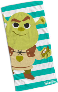 Brisača plažna Shrek, otroška, 75 x 150 cm