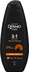 Gel za prhanje Dermomed, Intense, 3 v 1, moški, 450 ml
