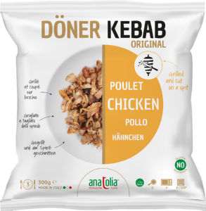 Kebab Anatolia, piščančji, rezan, zamrznjen, 300 g