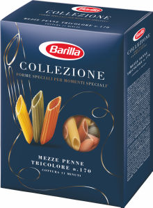 Testenine Barilla, tribarvne, peresniki, št. 78, 500 g