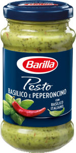 Omaka pesto Barilla, z baziliko in feferoni, 195 g