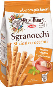 Grisini Mulino Bianco, s hrustljavimi žitaricami in sezamom, 210 g