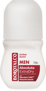 Dezodorant Borotalco roll-on man, absulute extra dry amber, 50 ml