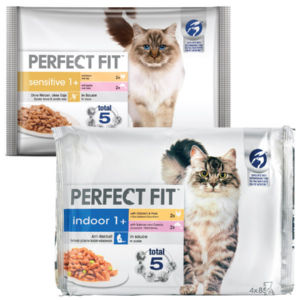 Hrana za mačke, Perfect fit puch, Indoor mix, 4x85g