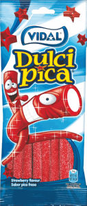 Bonboni Vidal, Sour Strawberry Pencils, 90 g