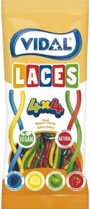Bonboni Vidal, rainbow laces, 85 g