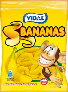 Bonboni Vidal, Bananas, 90 g