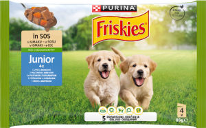 Friskies mokra hrana za pse, Junior, 4 x 85 g