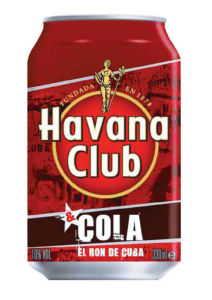 Pijača, Havana club, Cuban rum&cola, alk.10 vol.%, 0,33 l