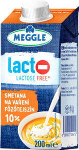 Smetana za kuhanje Meggle, brez laktoze, z 10% m.m. 200 ml