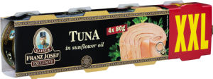 Tuna Franz Josef, v sončničnem olju, 4 x 80 g