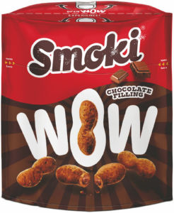 Smoki flips, Wow, s kikirikijem, polnjen z mlečno čokolado, 70 g