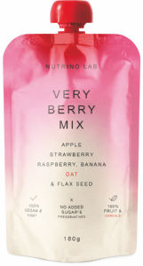 Kaša sadna Nutrino Lab, oves, malina in lan, 180 g