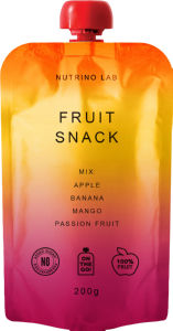Kaša Nutrino Lab, Sadni snack, jabolko, mango, pasionka, banana, 200 g