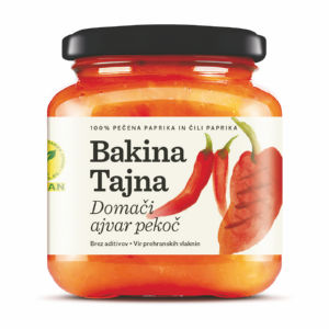 Ajvar Bakina tajna, pekoči, domači, 300 g