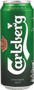 Pivo Carlsberg, pločevinka, alk.5 vol%, 0,5 l