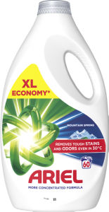 Tekoči detergent Ariel, Mountain Spring, 60 pranj, 2,7 l
