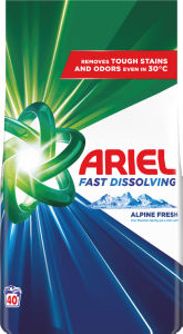 Pralni prašek Ariel, Mountain Spring, 40 pranj, 2,2 kg