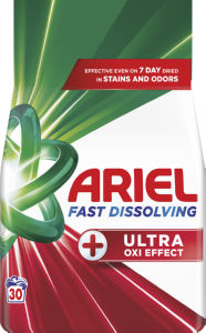Pralni prašek Ariel, Ultra Oxi Effect, 30 pranj, 1,65 kg