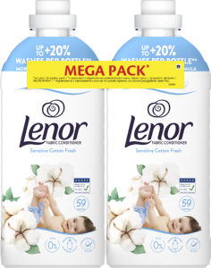 Mehčalec Lenor, Cotton Fresh, 118 pranj, 2 x 1,239 l