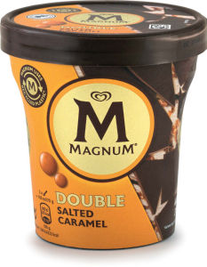 Sladoled Magnum slana karamela, lonček, 440 ml