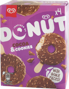 Sladoled Algida, Donut, Cococa & Cookies, 4 x 62 ml