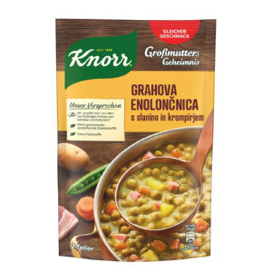 Enolončnica Knorr, grahova s slanino in krompirjem, 122 g