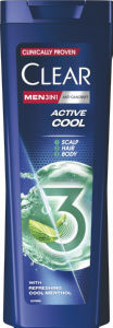 Šampon Clear, Active Cool 3v1, 360 ml