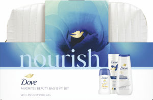 Darilni torbica Dove, Deeply Nourishing, ženska, tuš gel, losijon, deo v stiku