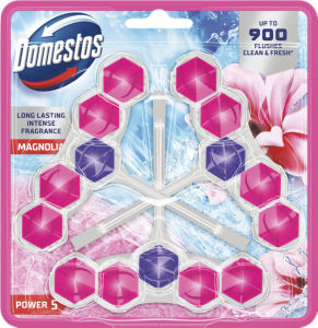 Osvežilec Domestos, WC obešanka, Power 5 Magnolia, 3 x 50 g