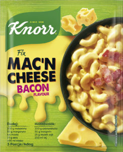 Mešanica Knorr Fix, za testenine, Mac’n cheese bacon, 33 g