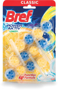 Osvežilec Bref, Power aktiv, lemon, 3 x 50 g