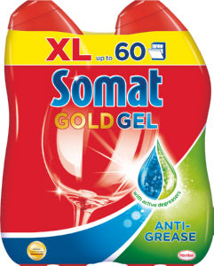 Detergent Somat,gel,gold, antigre.2x600ml