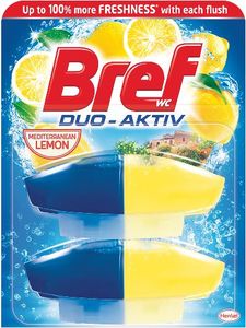Osvežilec Bref, WC duo active, lemon, 2x50ml