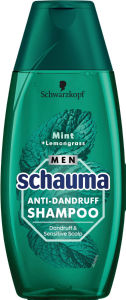 Šampon za lase proti prhljaju Schauma, moški, AD Sensitive mint & lemongrass, 250ml