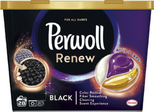 Pralni prašek Perwoll, Renew, kapsule, Black, 28 pranj