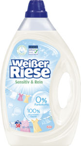 Detergent za pranje perila Weisser Riese, tekoči, Sensitive, 50 pranj, 2,5 l