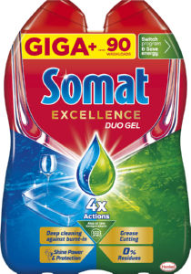 Gel Somat Duo, Grease, 90 pranj, 2 x 810 ml