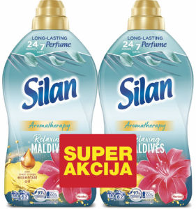 Mehčalec Silan, Aromatherapy Relaxing Maldives, 124 pranj, 2 x 1,364 ml