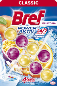 Osvežilec Bref, Power Aktiv Fruitopia, 2 x 50 g