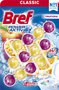Osvežilec Bref, Power Active Fruitopia, 3 x 50 g