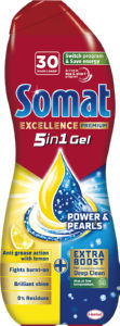 Detergent Somat, gel, Duogel Greasecutting, lemon, 30 pranj, 1,08 l