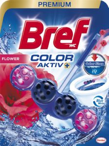 Osvežilec Bref, wc obešanka, Color Aktiv Flower, 50 g