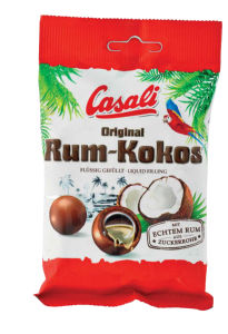 Bonboni draže Casali, rum, kokos, 100 g