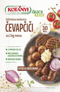 začimbna mešanica za čevapčiče quick&easy, kotányi, 25g