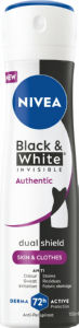 Antiperspirant Nivea, sprej, Black & White, Authentic, ženski 150 ml