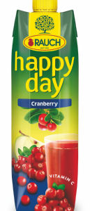 Pijača Rauch Happy Day, brusnica 30%, 1 l