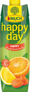 Pijača Rauch, Happy Day, Happy pomaranča, korenje in limone, 1 l