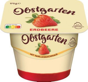 Skuta Obstgarten vanilija, jagoda, borovnica, marelica, 175 g