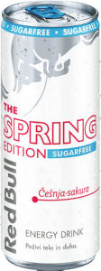 Energijska pijača Red Bull, Spring Sugarfree, češnja sakura, 250 ml